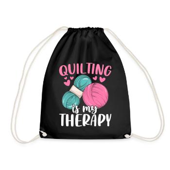 La courtepointe est mon hobby de la couture à la main - Sac de sport léger - noir - Devant