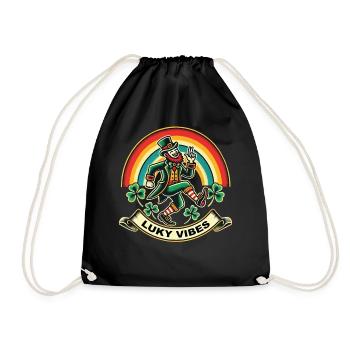 Luky Vibes pour la Saint-Patrick - Sac de sport léger - noir - Devant