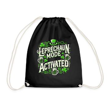 Leprechaun Mode Activates St. Patrick's Day Celebration - Drawstring Bag - black - Front
