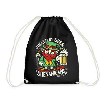 Saint-Patrick : Bière et manigances amusantes - Sac de sport léger - noir - Devant