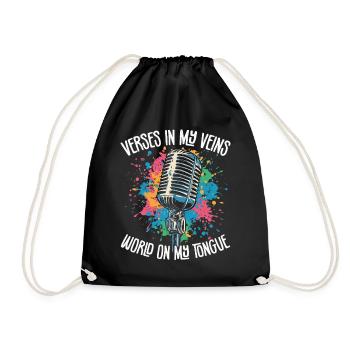 Poetry Slam Rhyme Slam Poetry Poet Poems - Drawstring Bag - black - Front