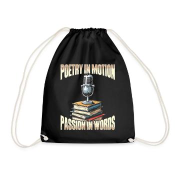 Poetry Slam Rhyme Slam Poetry Poet Poems - Drawstring Bag - black - Front