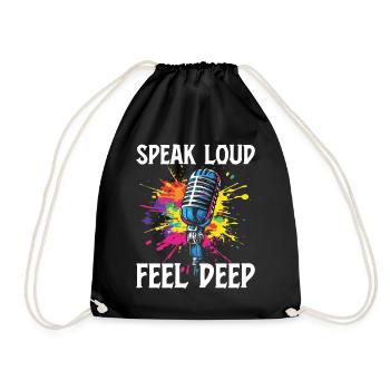 Poetry Slam Rhyme Slam Poetry Poet Poems - Drawstring Bag - black - Front