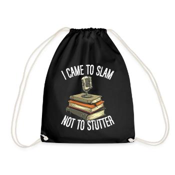 Poetry Slam Rhyme Slam Poetry Poet Poems - Drawstring Bag - black - Front