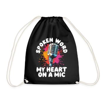 Poetry Slam Rhyme Slam Poetry Poet Poems - Drawstring Bag - black - Front