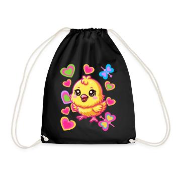 poussins printemps pâques pâques poules poules bébé - Sac de sport léger - noir - Devant