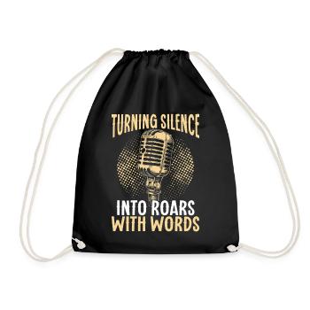 Poetry Slam Rhyme Slam Poetry Poet Poems - Drawstring Bag - black - Front