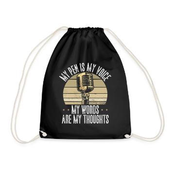 Poésie Slam Comptine Slam Poésie Poète Poète - Sac de sport léger - noir - Devant