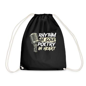 Poetry Slam Rhyme Slam Poetry Poet Poems - Drawstring Bag - black - Front