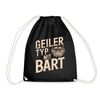 gars avec barbe barbe barbier barbe complète - Sac de sport léger - noir - Devant