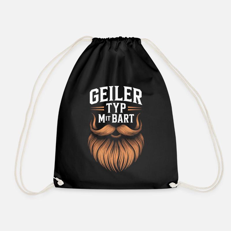 Geiler Typ Mit Bart Bartträger Barbier Vollbart - Turnbeutel - Schwarz