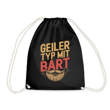 gars avec barbe barbe barbier barbe complète - Sac de sport léger - noir - Devant