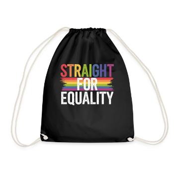 Straight for Equality Fierté LGBTQ inspirante - Sac de sport léger - noir - Devant