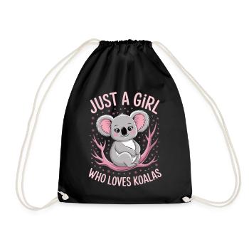Koala Shirt – Perfect for Koala Lovers - Drawstring Bag - black - Front