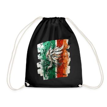 Italian flag Italy - Drawstring Bag - black - Front