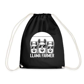 Llama Lover Funny Alpaca - Llama Farmer - Turnbeutel - Schwarz - Vorne