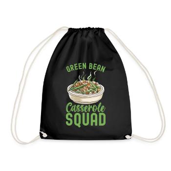 Green Bean Casserole - Drawstring Bag - black - Front
