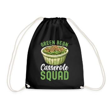 Casserole de haricots verts - Sac de sport léger - noir - Devant