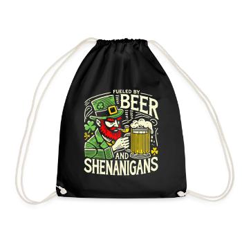 S’amuser à la Saint-Patrick avec de la bière et des manigances - Sac de sport léger - noir - Devant
