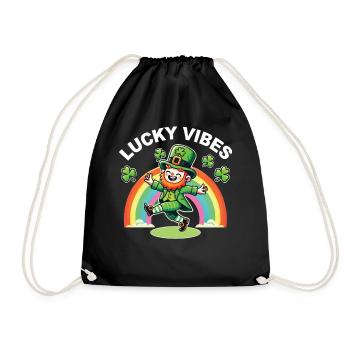 Lucky Vibes Arc-en-ciel de la Saint-Patrick - Sac de sport léger - noir - Devant