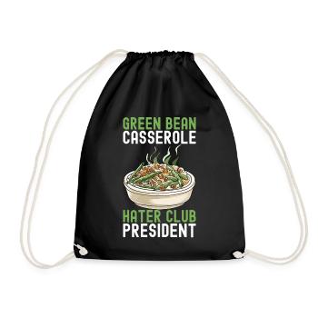 Green Bean Casserole - Drawstring Bag - black - Front