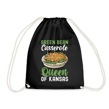 Green Bean Casserole - Drawstring Bag - black - Front