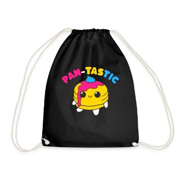 Pan-Tastic Cute Pancake LGBTQ Pansexual Pride Mont - Drawstring Bag - black - Front