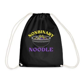 Nonbinary Noodle Ramen Lover Funny LGBTQ Ally Prid - Turnbeutel - Schwarz - Vorne