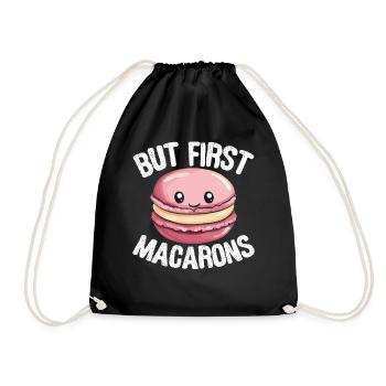 Macaron Bäcker Konditor Macaron-Liebhaber - Turnbeutel - Schwarz - Vorne
