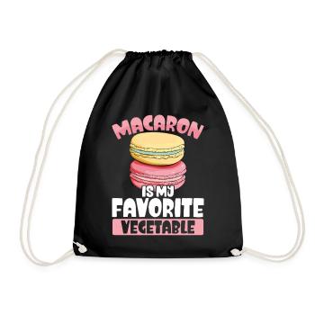 Macaron Bäcker Konditor Macaron-Liebhaber - Turnbeutel - Schwarz - Vorne