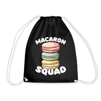 Macaron Bäcker Konditor Macaron-Liebhaber - Turnbeutel - Schwarz - Vorne
