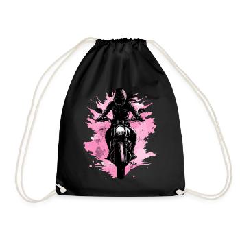 Biker Girl Bikerin Bike - Drawstring Bag - black - Front