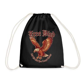 Kostenloser Vogel | Soaring Eagle & Rock Spirit - Turnbeutel - Schwarz - Vorne