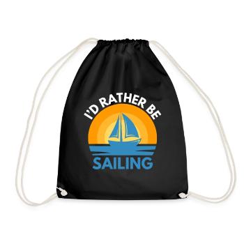 Sailing Saying Sailors Sailing - Drawstring Bag - black - Front