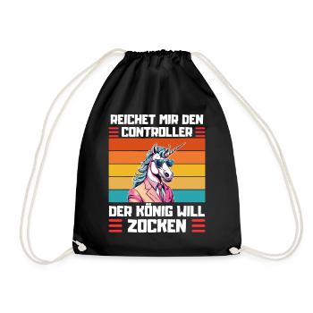 Gaming Spruch Zocker Design Gamer - Turnbeutel - Schwarz - Vorne