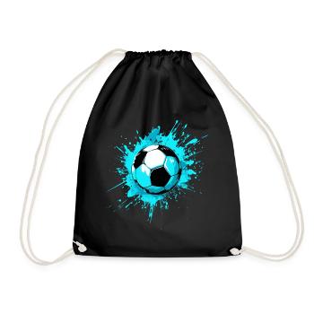 Stylish football splash - streetwear look - Drawstring Bag - black - Front