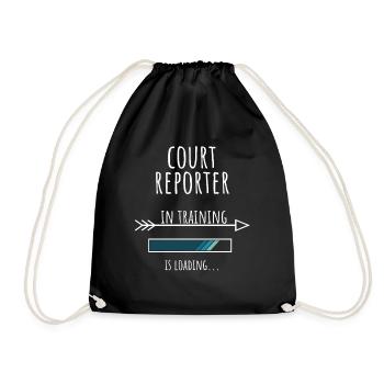 Court Reporter in Training Profession Gift - Drawstring Bag - black - Front