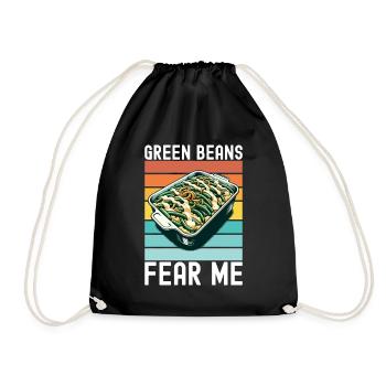 Green Bean Casserole - Drawstring Bag - black - Front