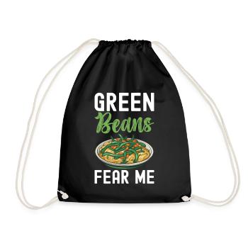 Green Bean Casserole - Drawstring Bag - black - Front