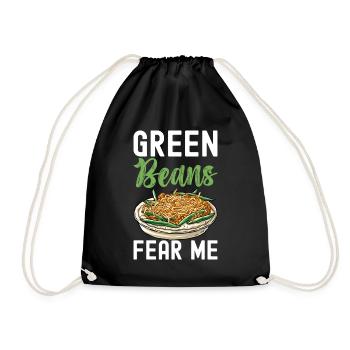 Green Bean Casserole - Drawstring Bag - black - Front