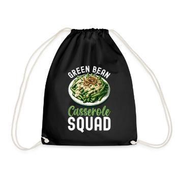 Casserole de haricots verts - Sac de sport léger - noir - Devant
