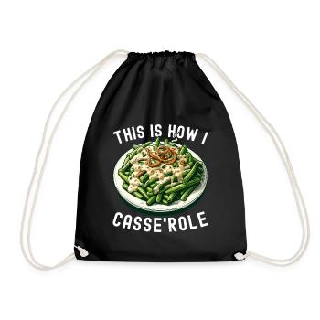 Green Bean Casserole - Drawstring Bag - black - Front