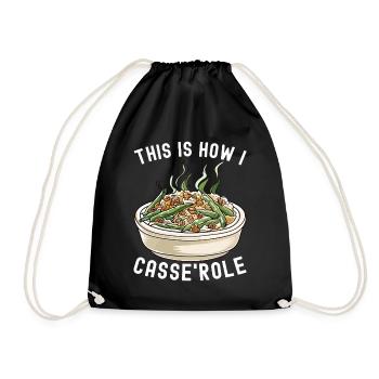 Casserole de haricots verts - Sac de sport léger - noir - Devant
