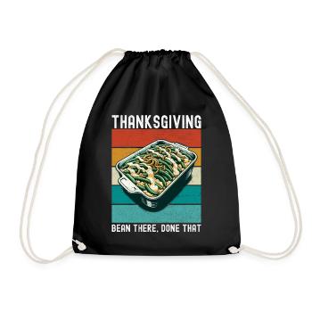 Green Bean Casserole - Drawstring Bag - black - Front