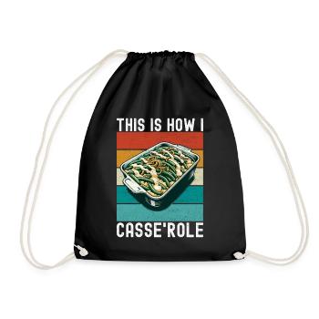 Green Bean Casserole - Drawstring Bag - black - Front