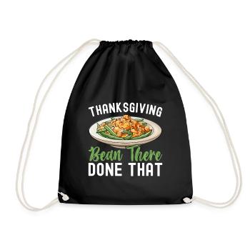Casserole de haricots verts - Sac de sport léger - noir - Devant