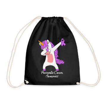 Sensibilisation au cancer du pancréas Drôle Arc-en-ciel Violet - Sac de sport léger - noir - Devant