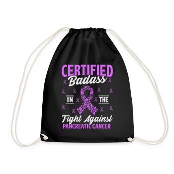 Certifié Badass Purple Ribbon Cancer du pancréas - Sac de sport léger - noir - Devant