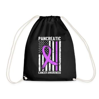 Sensibilisation au cancer du pancréas Drapeau des États-Unis Exocrine - Sac de sport léger - noir - Devant
