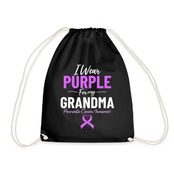 Je porte du violet pour la chimiothérapie de ma grand-mère - Sac de sport léger - noir - Devant